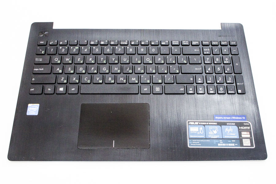 Верхняя часть корпуса (топкейс) с клавиатурой для Asus F553M 13N0-RLA0421