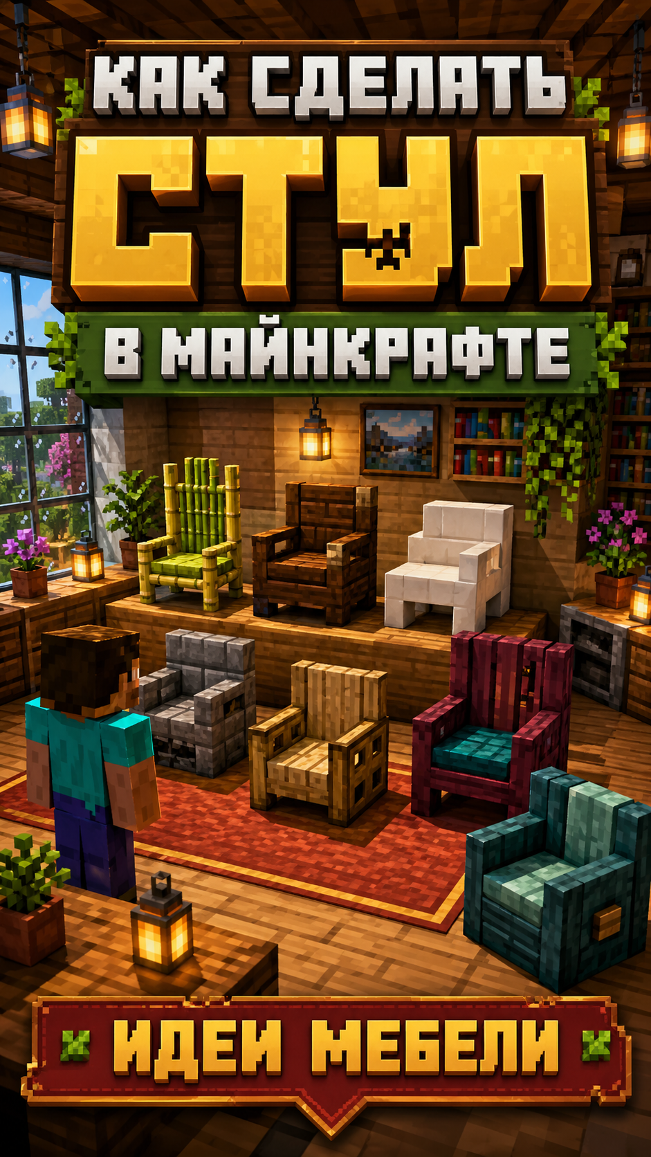 Как сделать стул в Майнкрафте — идеи мебели