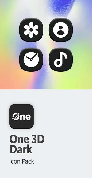 One 3D Dark Icon Pack