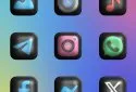 Glossy Dark 3D - Icon Pack