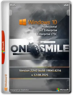 Windows 10 Pro/Ent LTSC by OneSmiLe 22H2 build 19045.6216 [Ru]