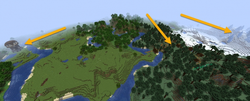 Деревня и деревянные дома — сид Minecraft
