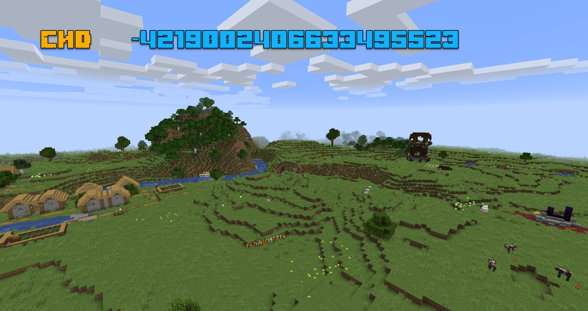 Деревня у джунглей и пустыни — сид Minecraft