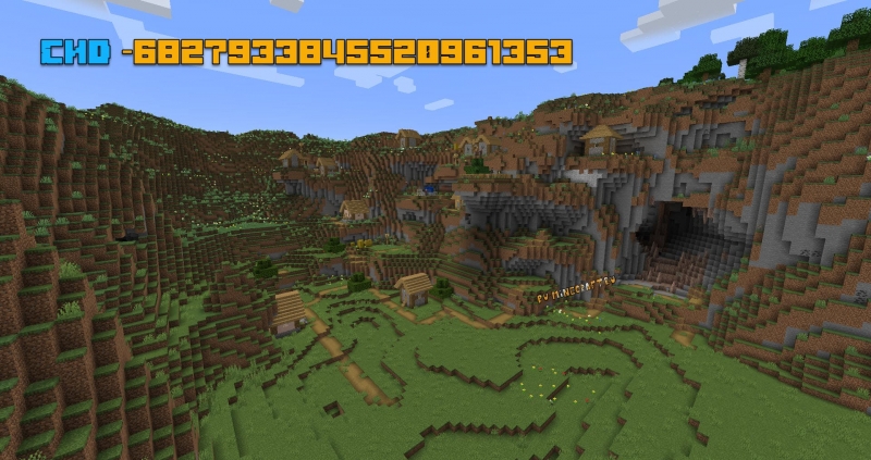 Заснеженные деревни в горах — сид Minecraft