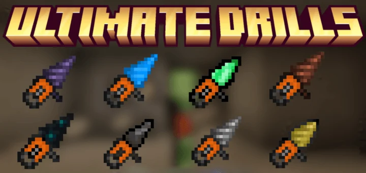 Ultimate Drills — буры с режимами добычи для Bedrock