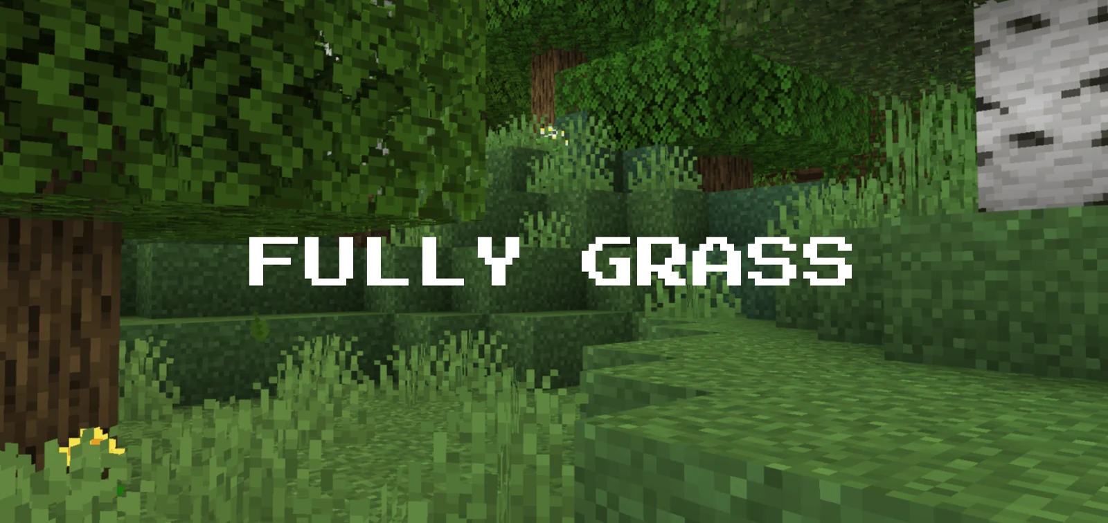 Fast Better Grass — трава на всех гранях блоков Bedrock