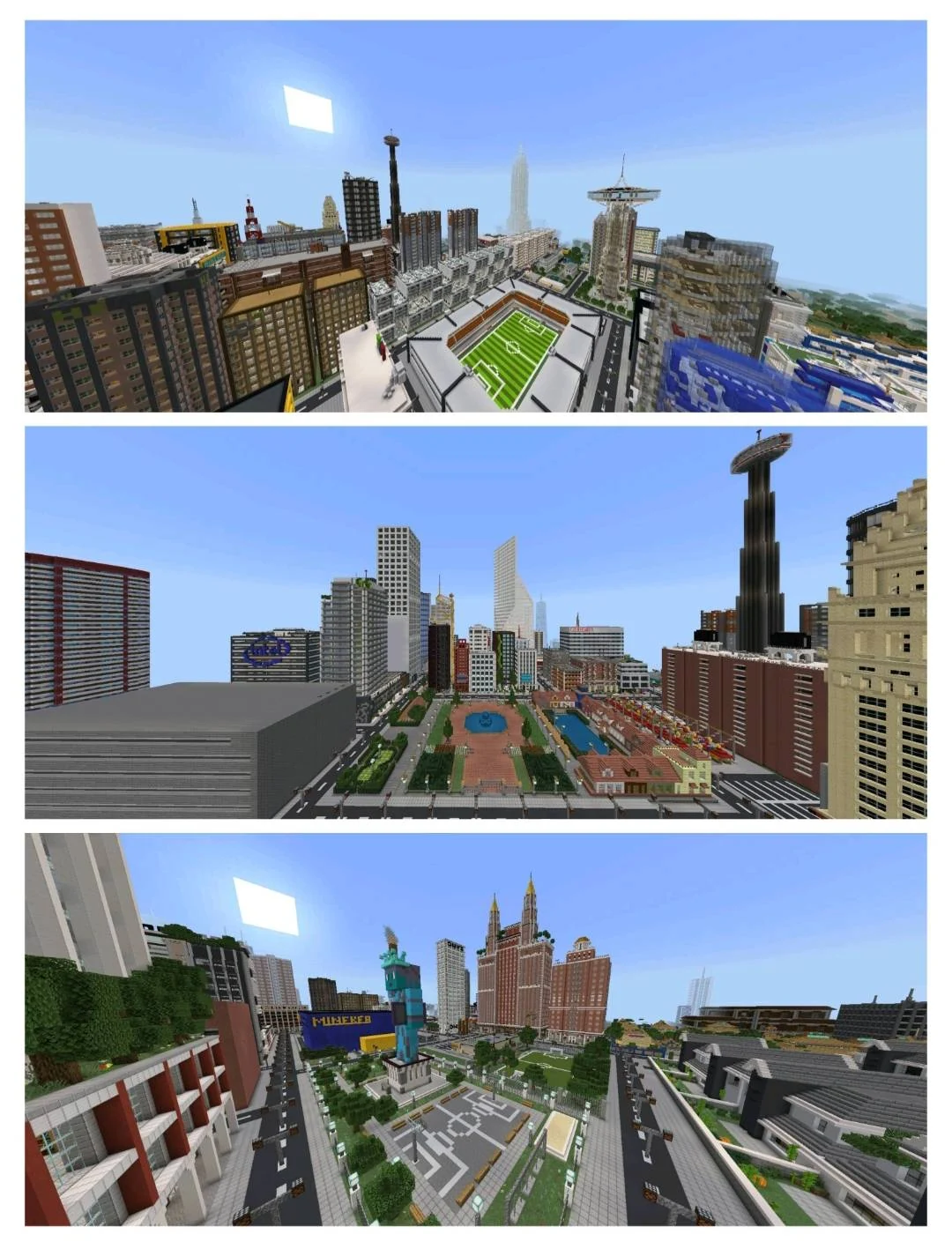 Изображение автора: Marvis City — большой город с метро для Minecraft Bedrock
