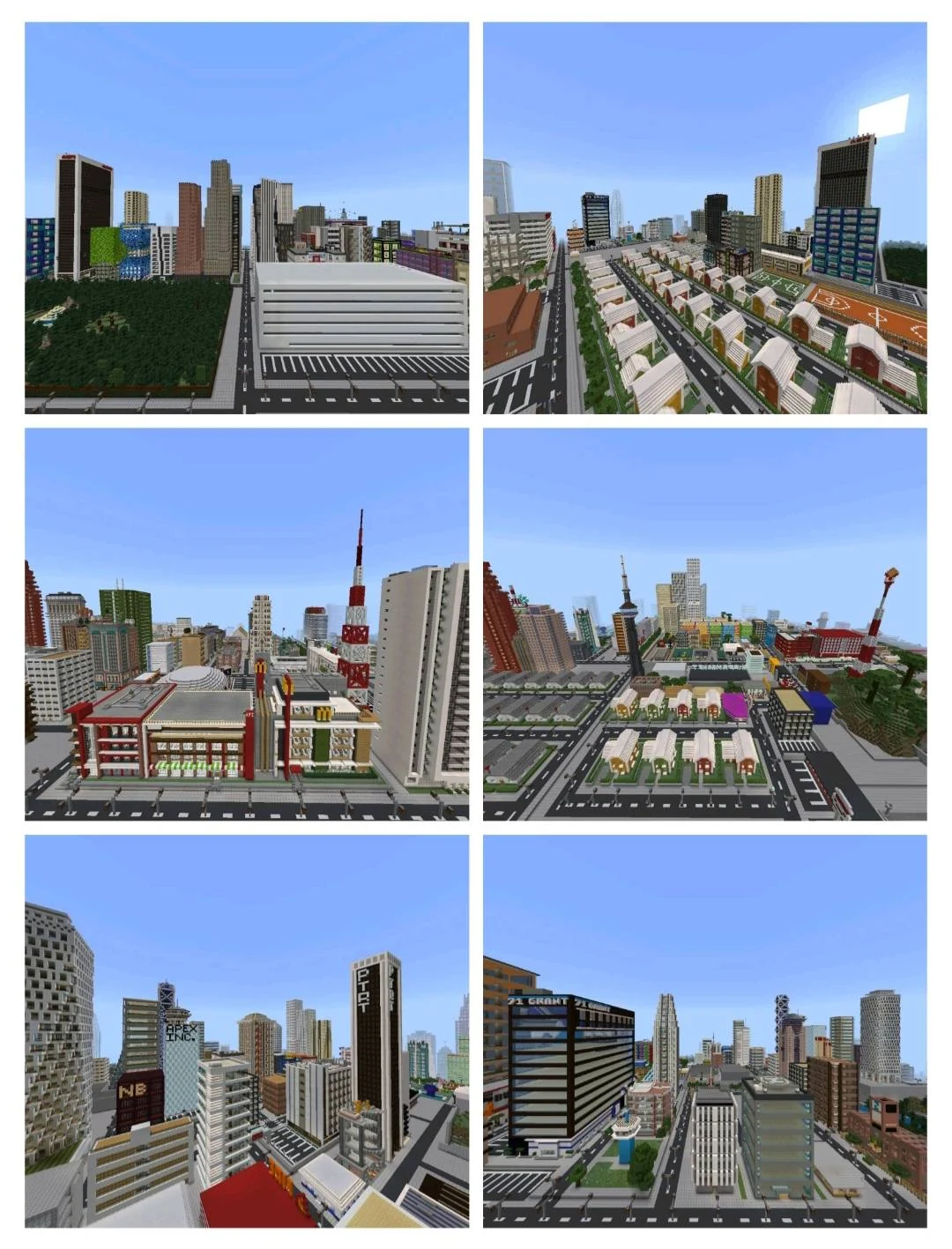 Marvis City — большой город с метро для Minecraft Bedrock