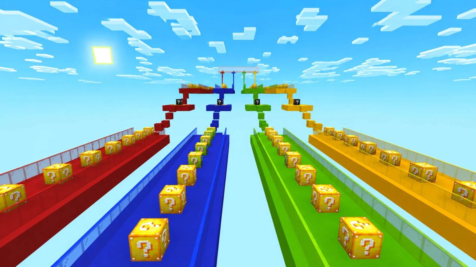 Изображение автора: Lucky Block Race — гонка на лаки-блоках для Bedrock