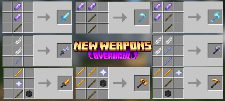 Изображение автора: New Weapons Overhaul — магическое оружие для Bedrock