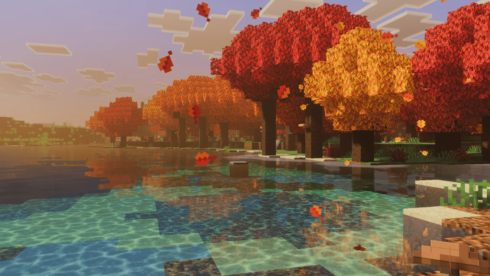 Изображение автора: Better Bushy Leaves — пышная листва и падающие листья Bedrock
