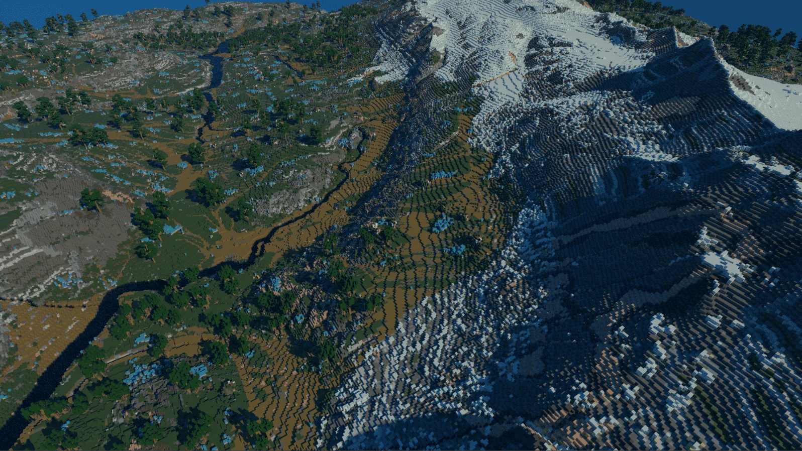 Изображение автора: Riverbed Canyons — карта каньонов 2000×2000 для Bedrock