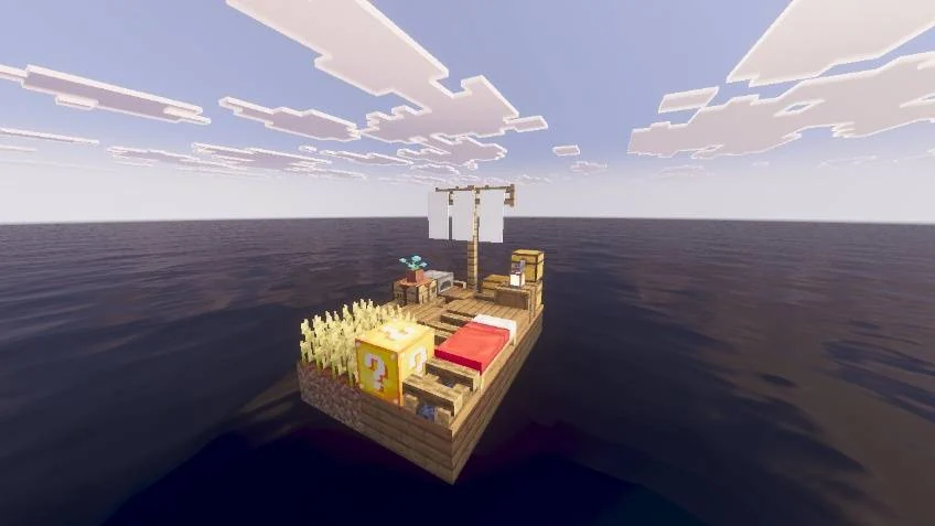 Изображение автора: Lucky Block Survival Raft — выживание на плоту для Bedrock