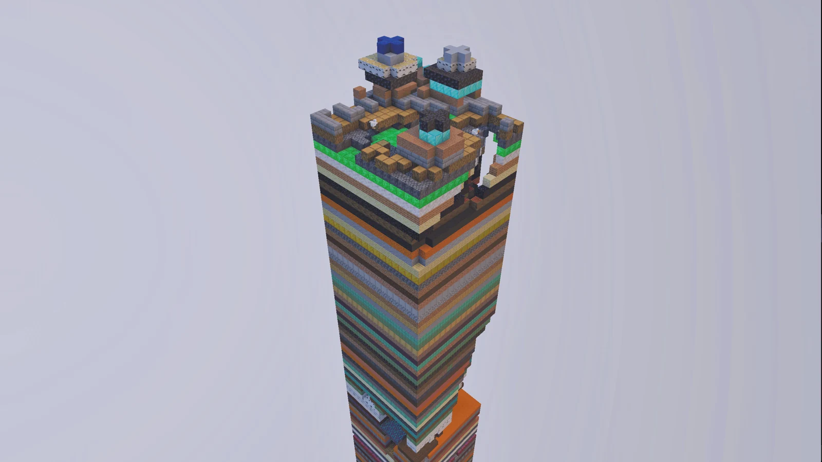 Изображение автора: One Chunk Random Layers — выживание в одном чанке Bedrock