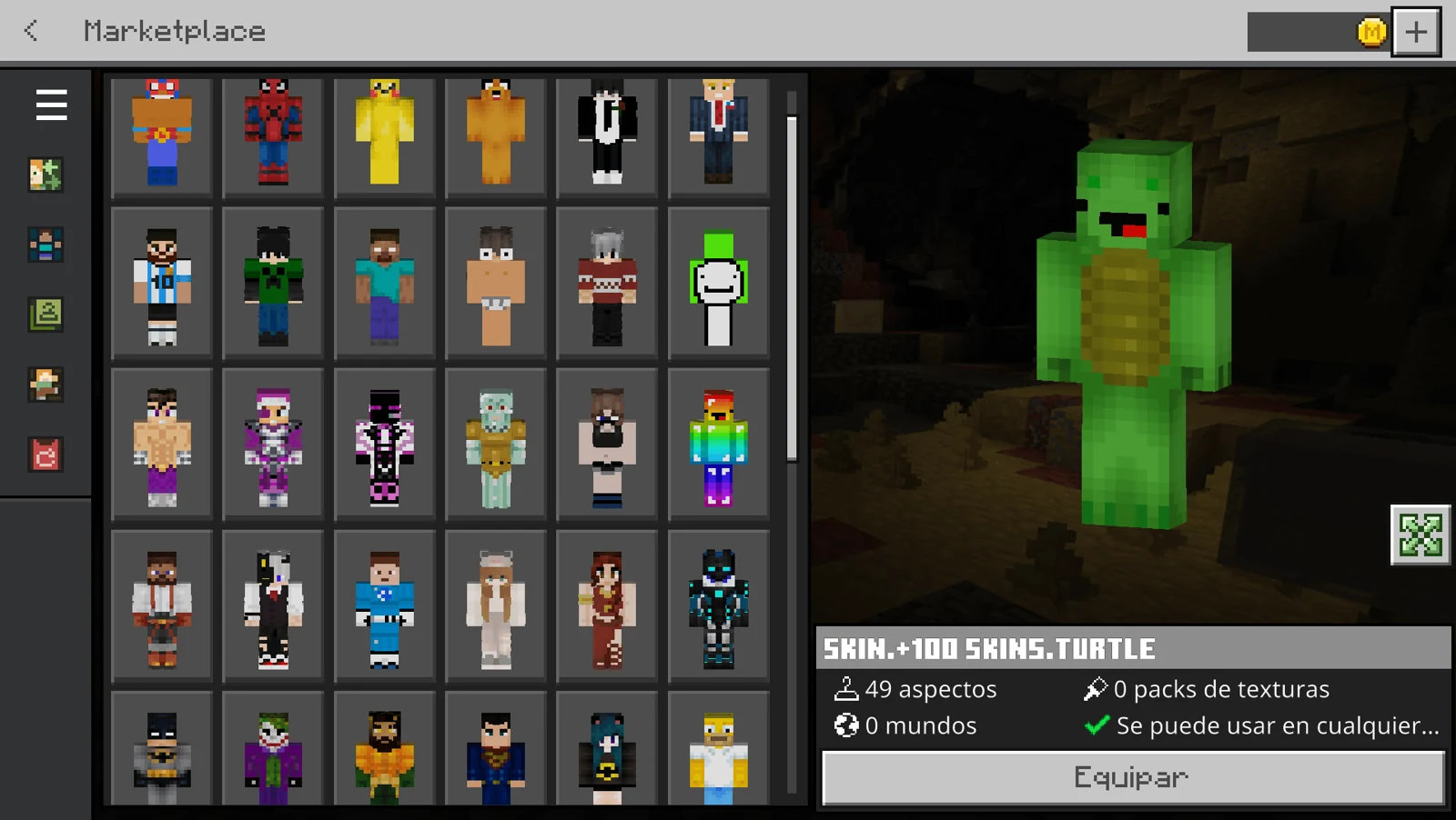 Изображение автора: +100 Skins — сборник разных образов для Minecraft Bedrock