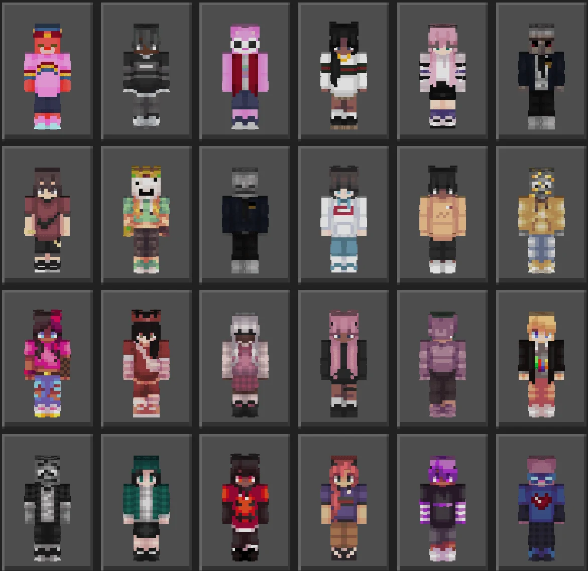 Персонажи из коллекции All The Skins