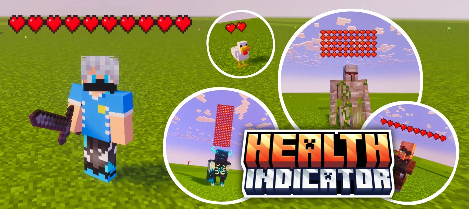 Voxen Health Indicator — индикатор HP для Minecraft Bedrock