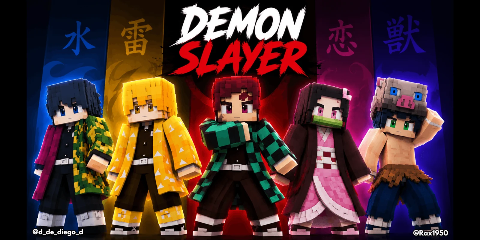 Demon Slayer — скины «Клинок, рассекающий демонов» для Bedrock