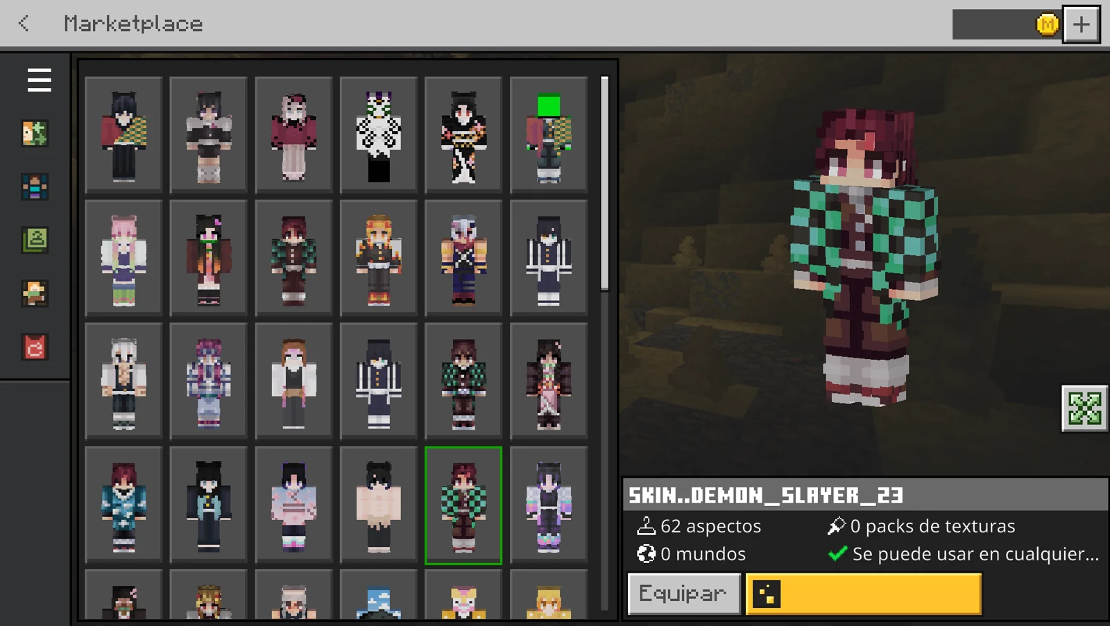Изображение автора: Demon Slayer — скины «Клинок, рассекающий демонов» для Bedrock