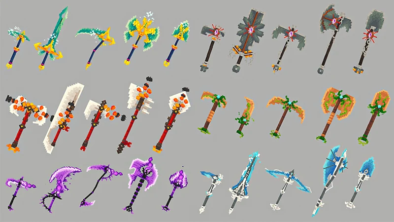 Animated 3D Tools — объёмные инструменты для Minecraft Bedrock