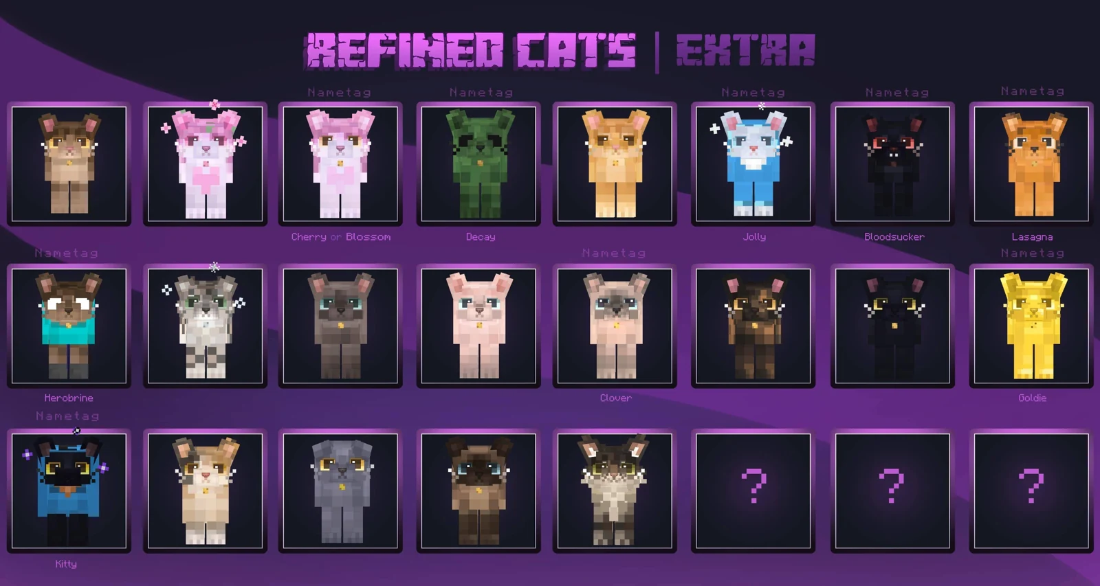 Дополнительные варианты кошек Refined Cats