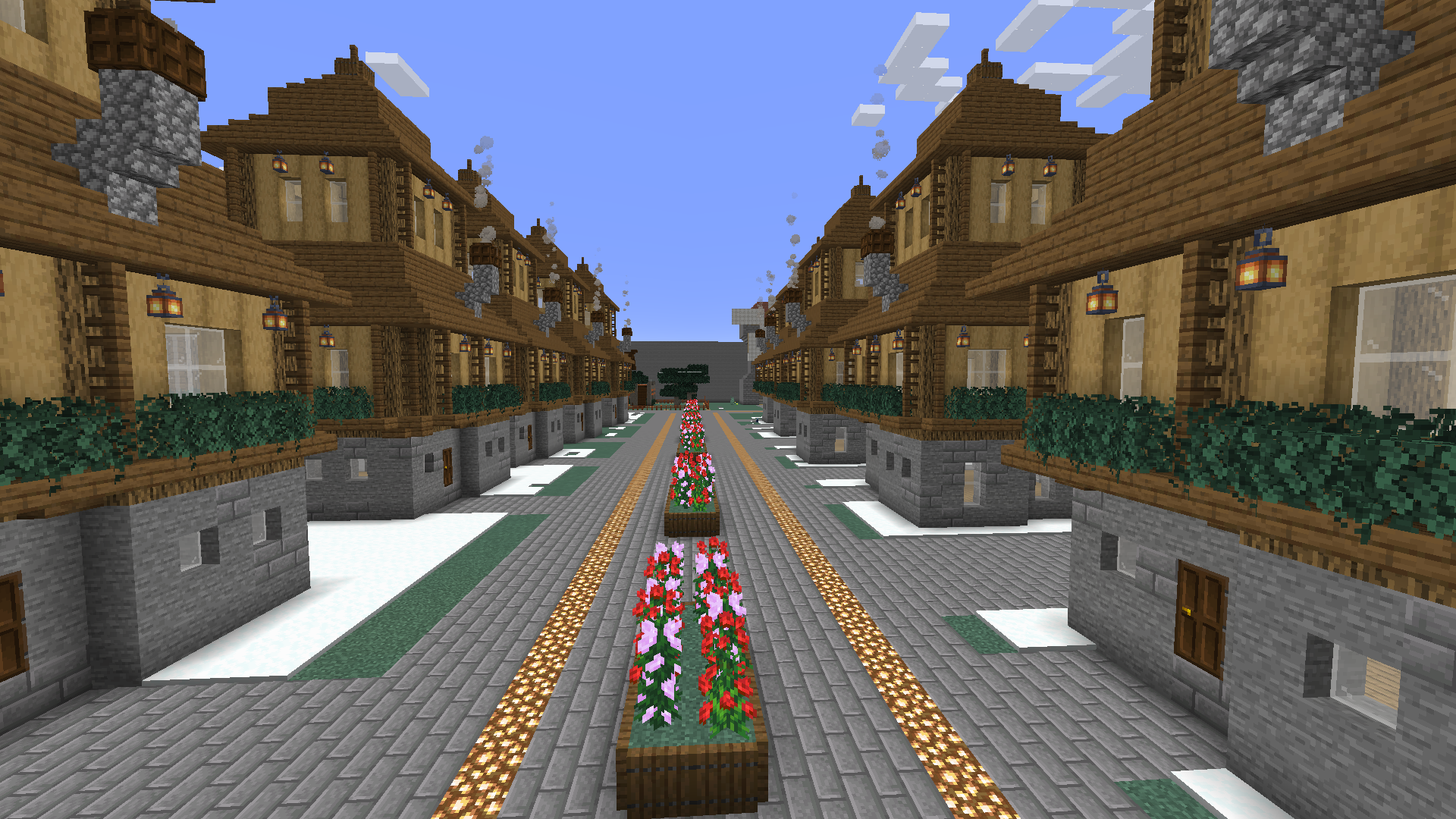 Atmospheric winter town