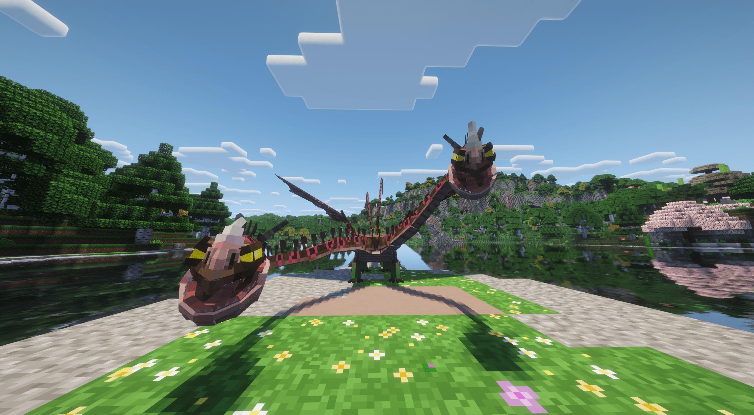 Скриншот Мод Book of Dragons [1.20.1] для Minecraft — драконы из Dreamworks 2