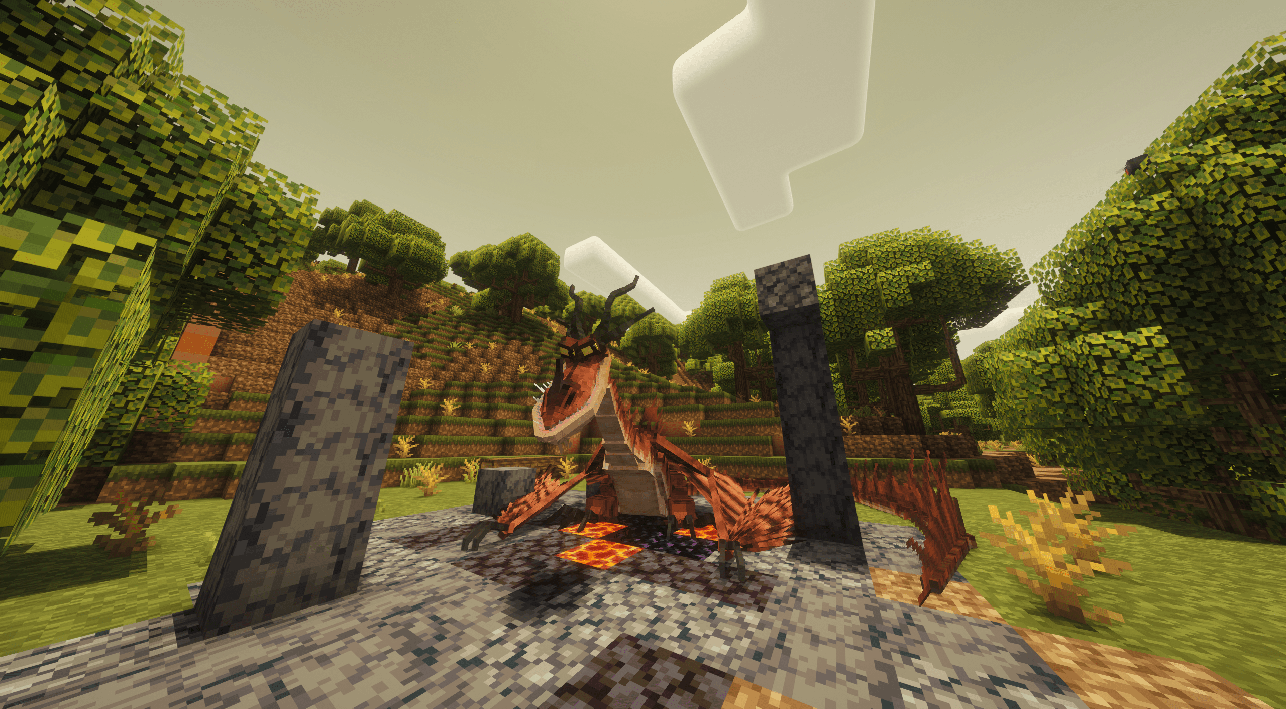 Скриншот Мод Book of Dragons [1.20.1] для Minecraft — драконы из Dreamworks 3