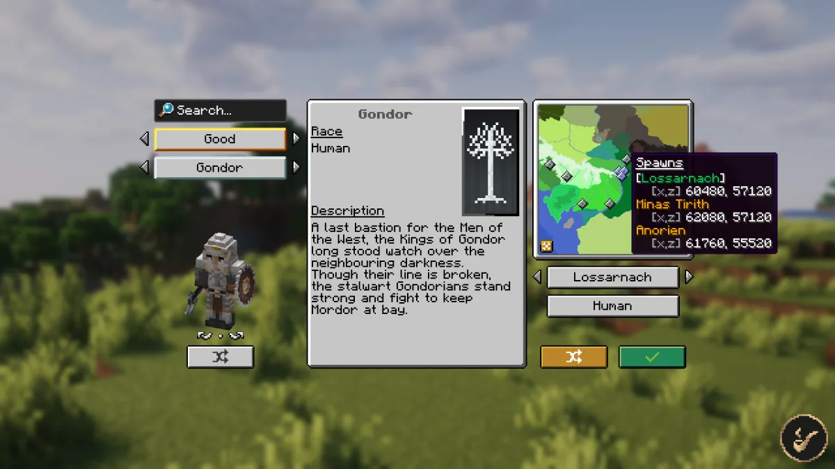 Скриншот Мод Властелин Колец в Minecraft (Middle-earth) 3