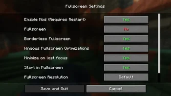 Borderless Fullscreen