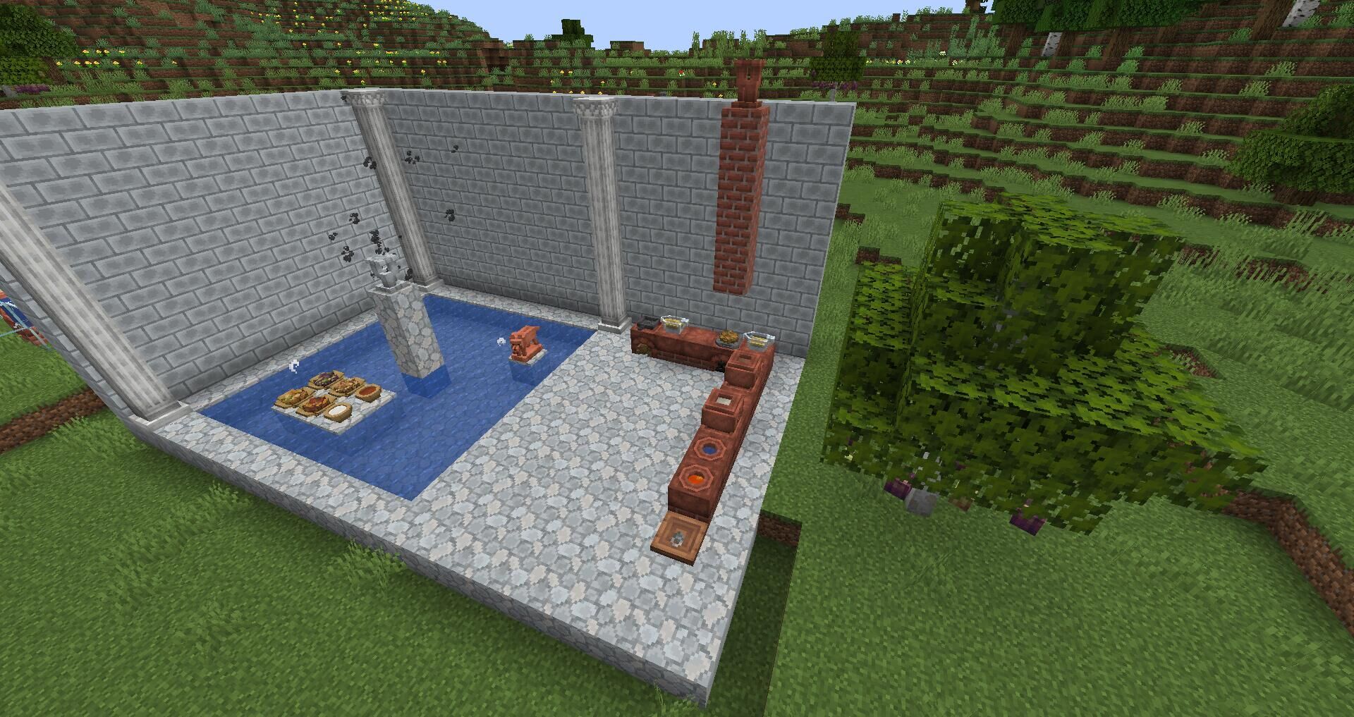 Скриншот Мод Caupona [1.21.1] для Minecraft — древнегреческая и римская кухня 3