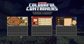 Colourful containers Dark Mode GUI