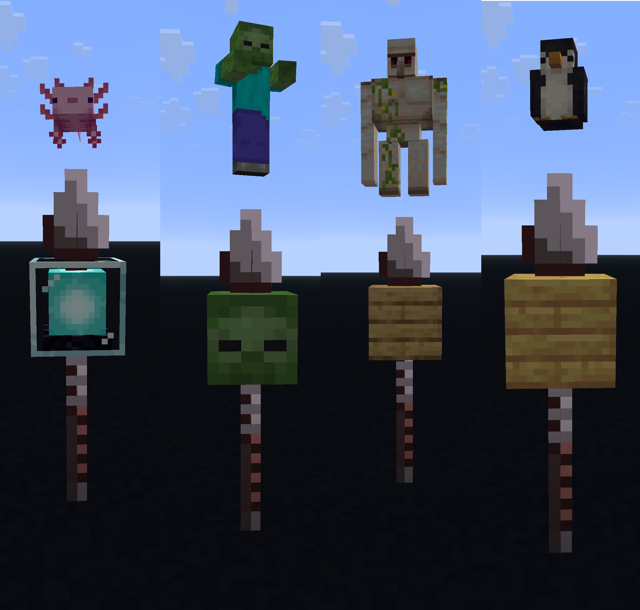 Мод Effigies [1.21.11] для Minecraft — предотвращение спавна мобов