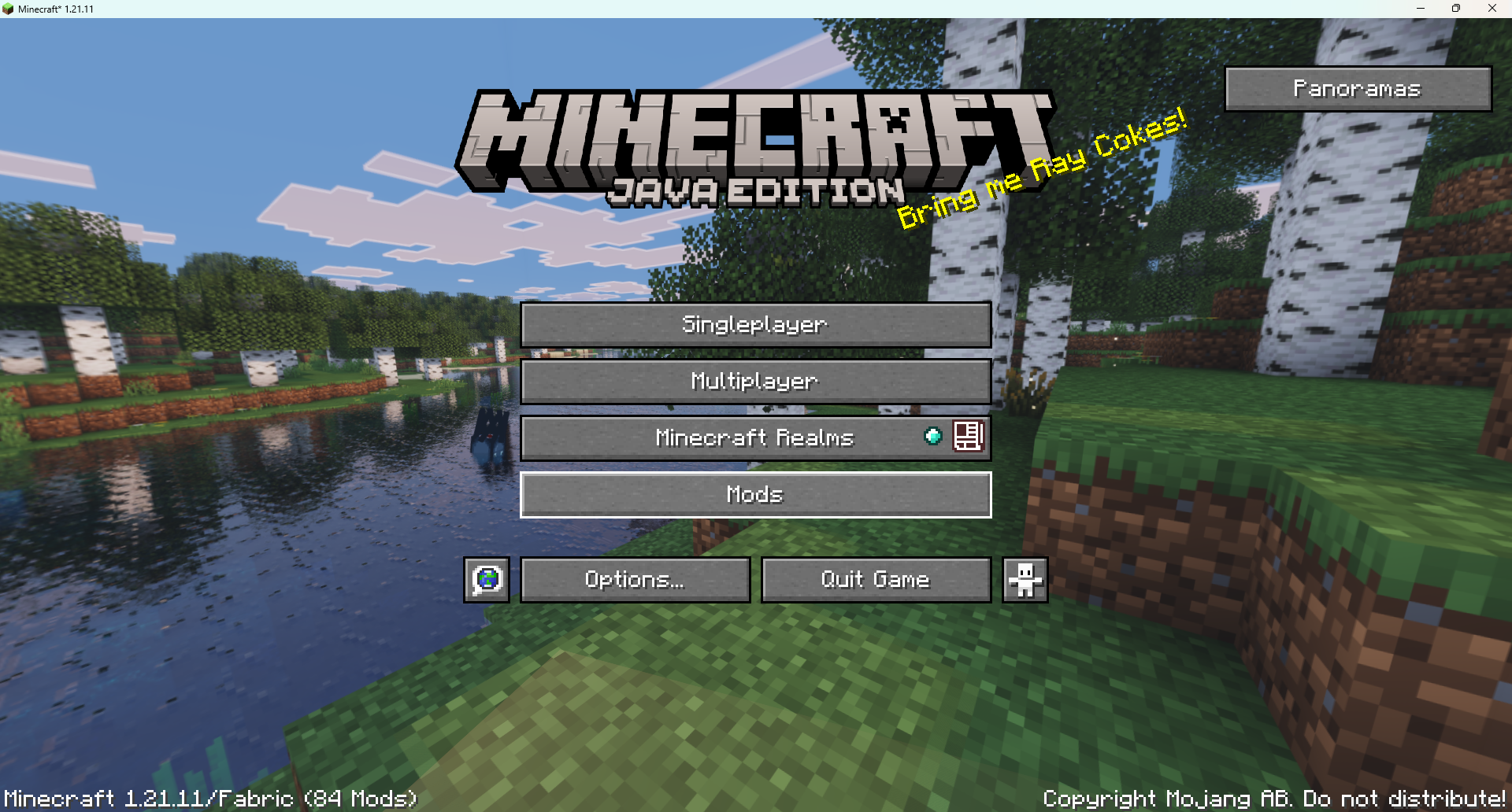 Скриншот Мод Panorama Mod Recreated [1.21.11] для Minecraft — создавайте панорамы меню 1