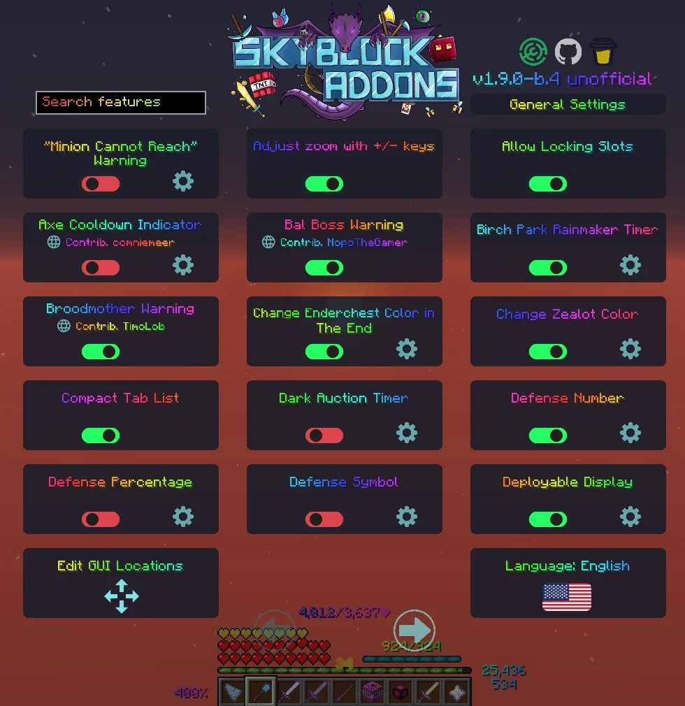 SkyblockAddons Unofficial