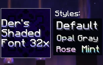 Скриншот Der's Smooth Shaded Font (Faithful 32x) 4