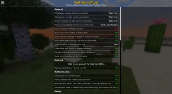 Скриншот ViaFabricPlus 3