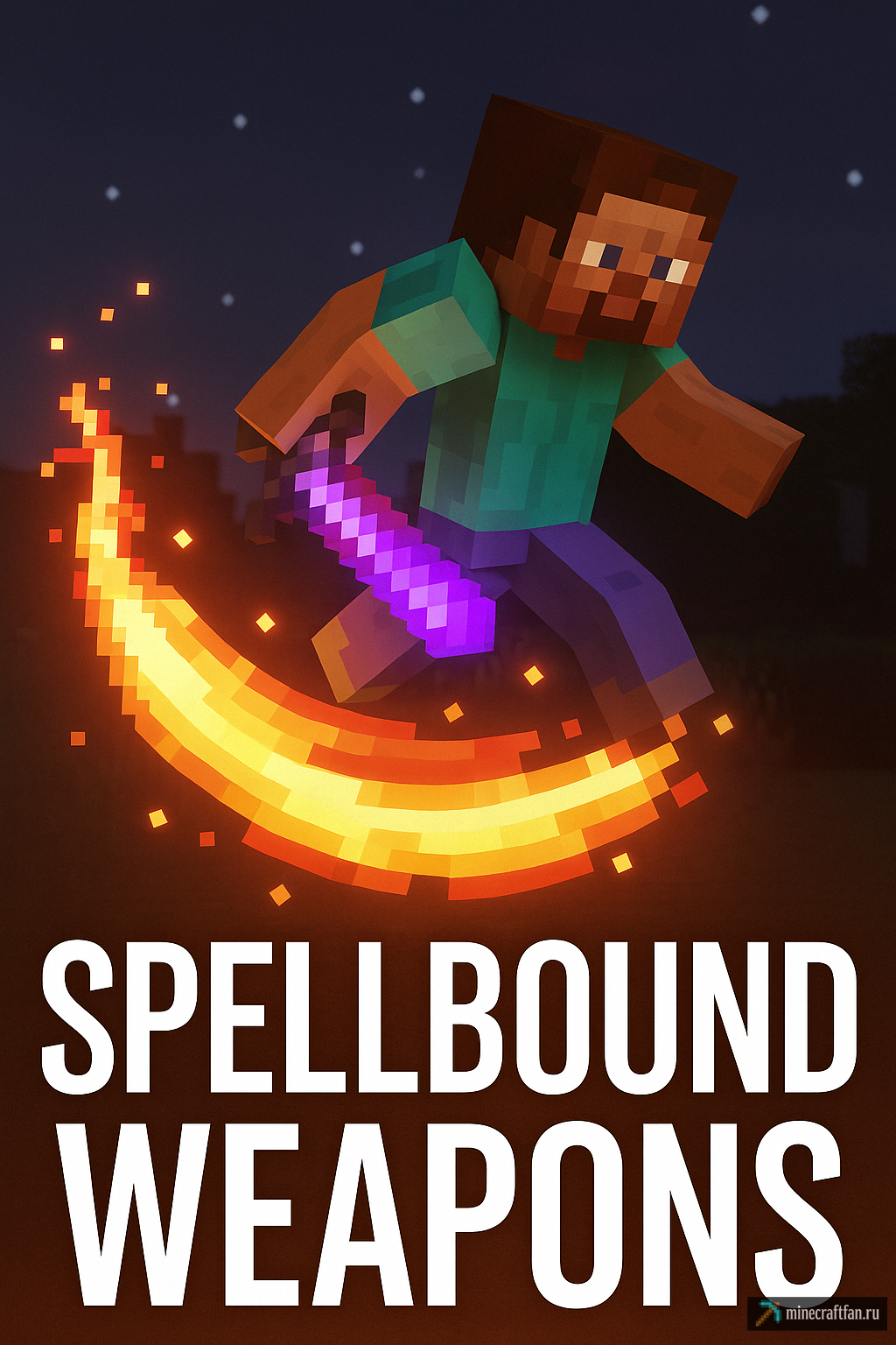 Spellbound Weapons для Майнкрафт 1.20.1 — магия и заклинания в бою