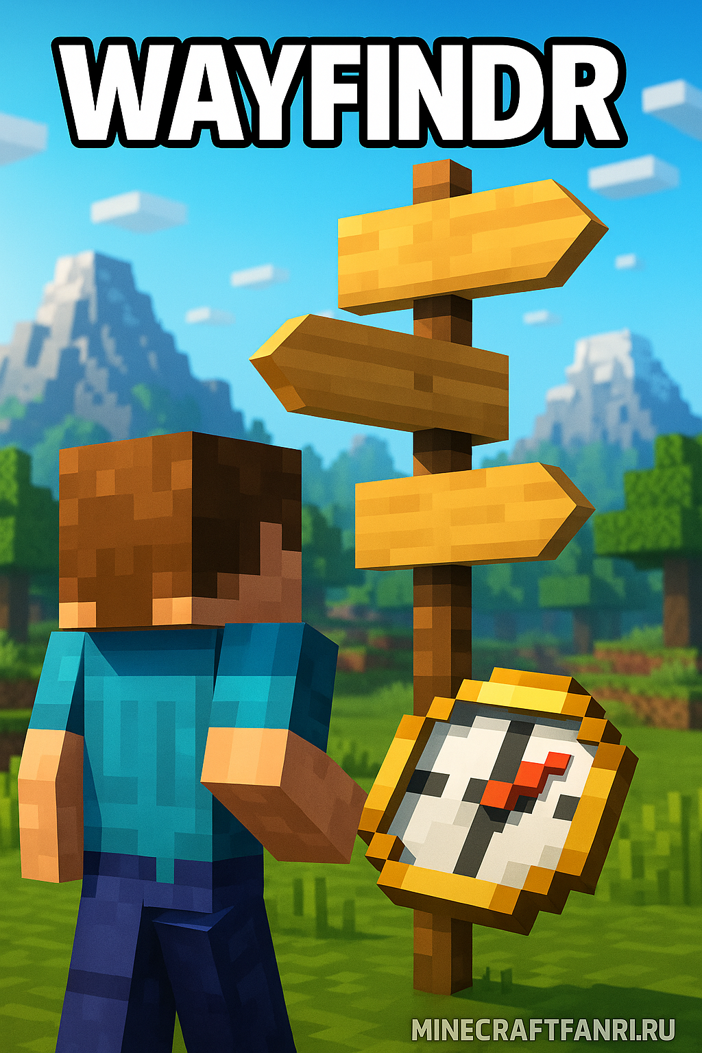 Мод Wayfindr для Minecraft 1.20.1 — удобная навигация и указатели