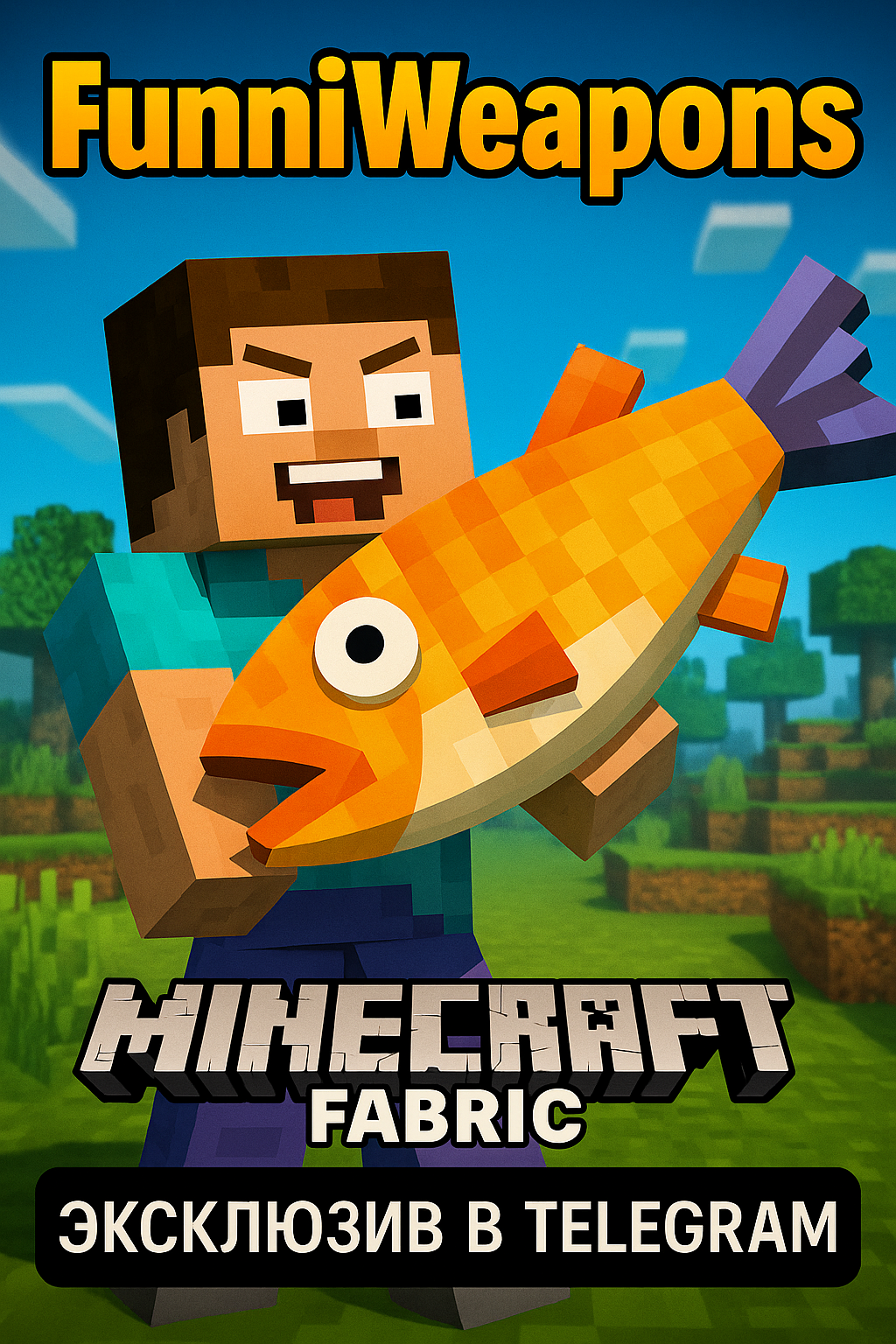 🔥 FunniWeapons — безумное оружие для весёлых битв в Minecraft!