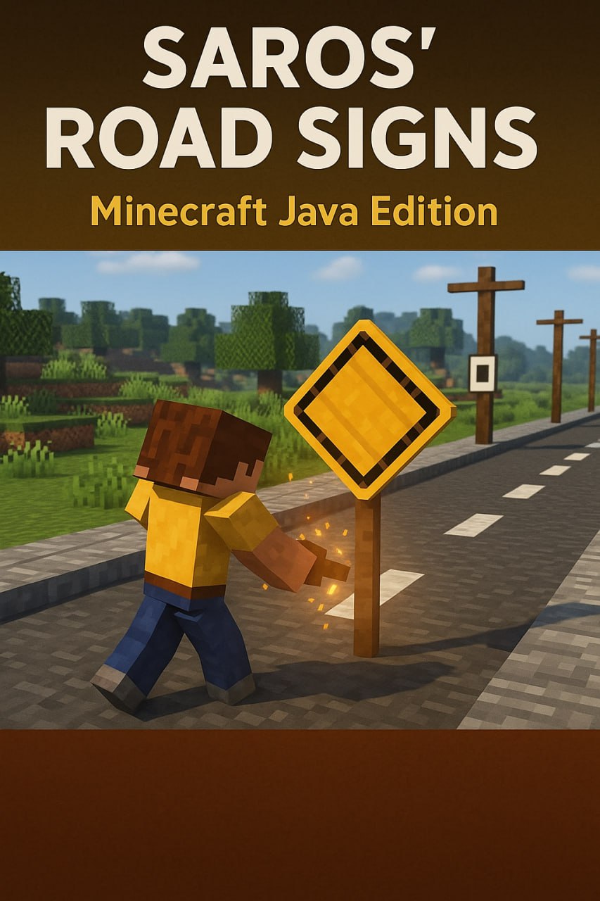 🚧 Saros’ Road Signs — дорожные знаки в Minecraft! 🛑🛣