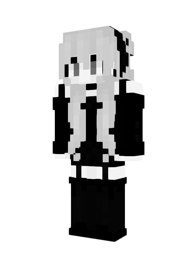 Скин Black and white girl (Девочки) для Майнкрафт