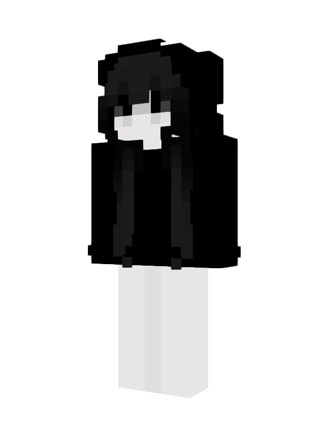 Скин Black hoodie girl (Девочки) для Майнкрафт