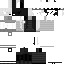 Текстура скина Black & white girl — PNG 64×64