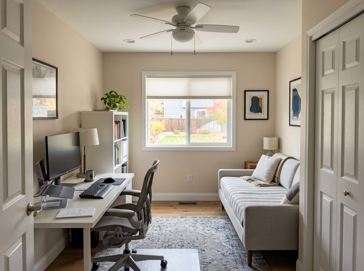 Spare bedroom to home office