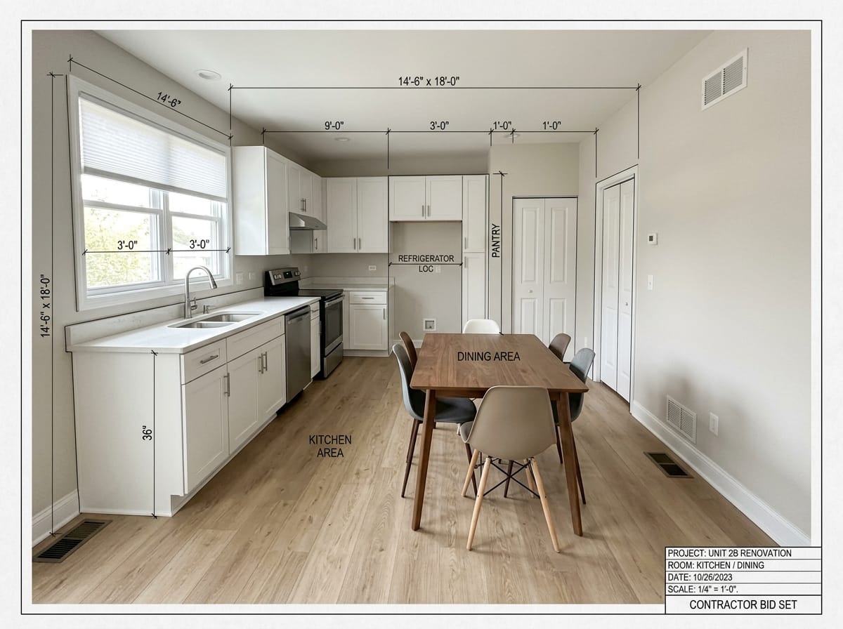 Dimensioned PDF for the contractor