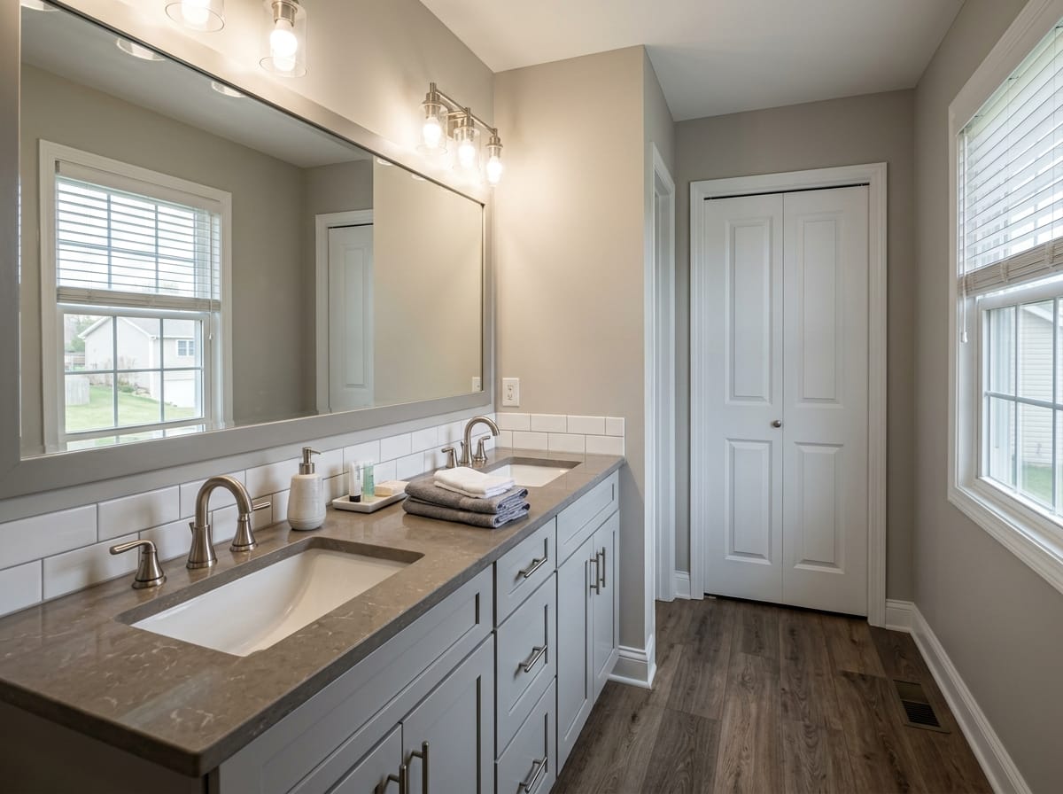 Gray bathroom remodel