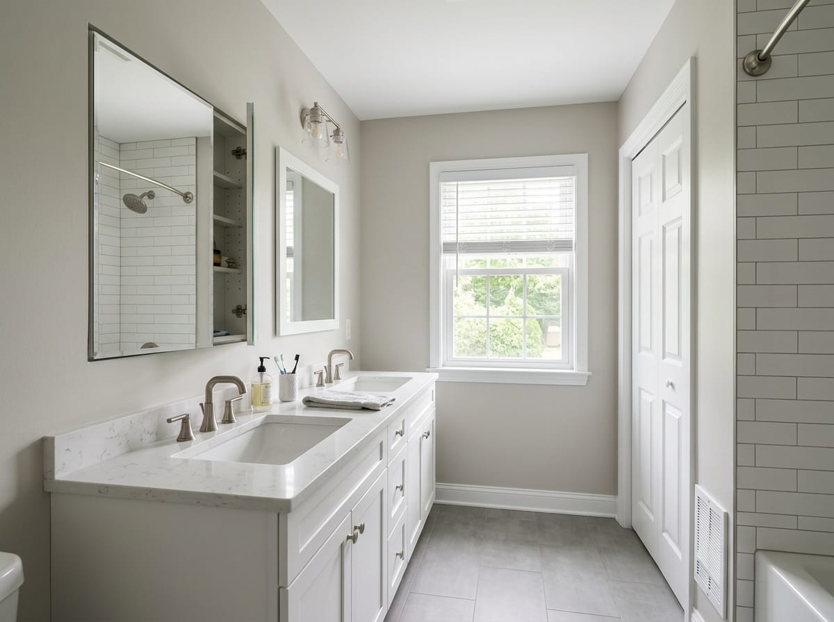 Recessed medicine cabinet