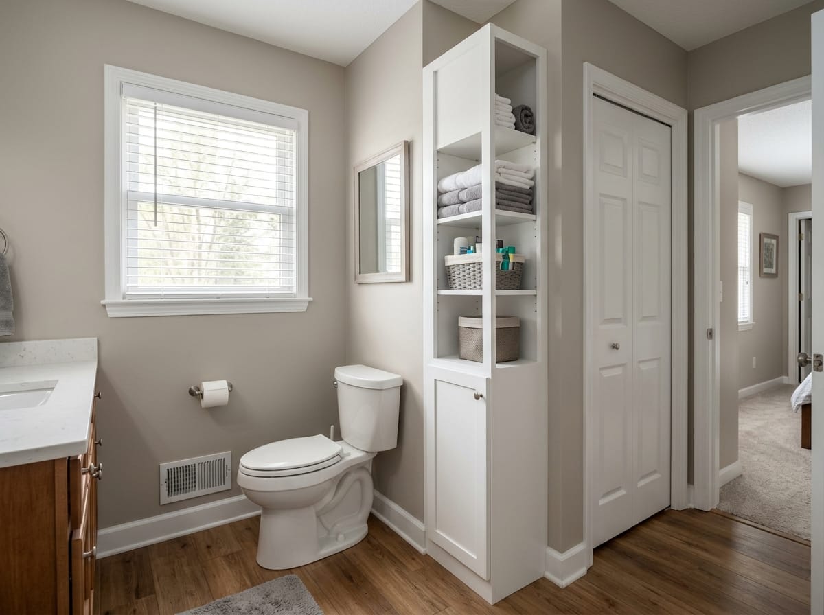 Tall shallow cabinet