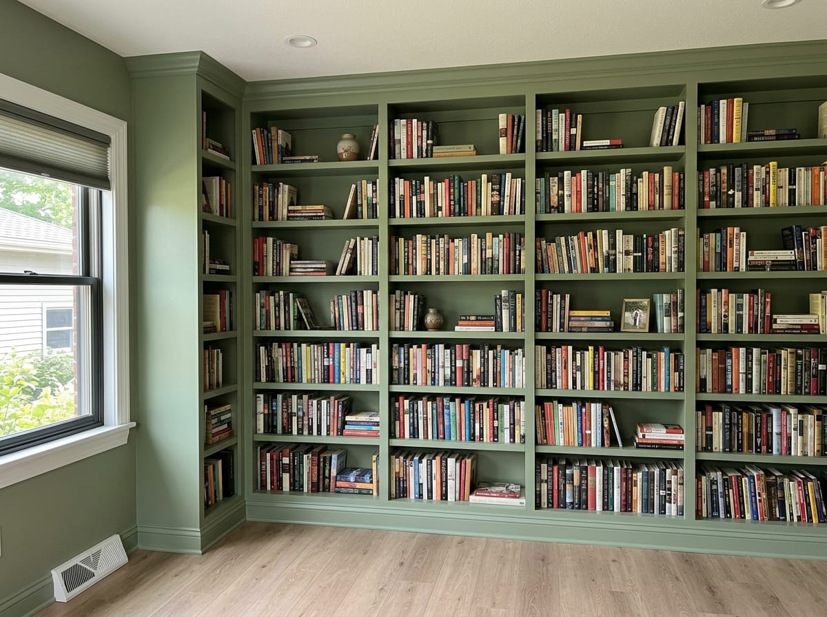 Floor to ceiling, painted out